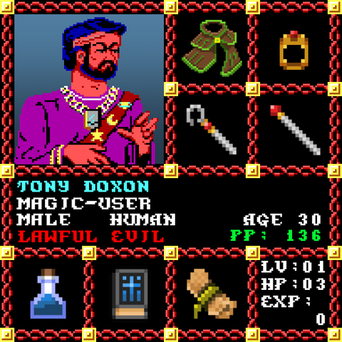 Tony Doxon is a Players Guild Genesis Series Adventurer #1020