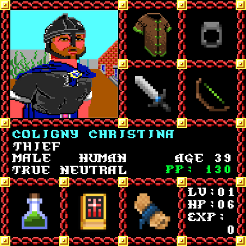 Coligny Christina is a Players Guild Genesis Series Adventurer #1390