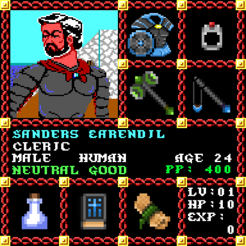 Sanders Earendil is a Players Guild Genesis Series Adventurer #1489