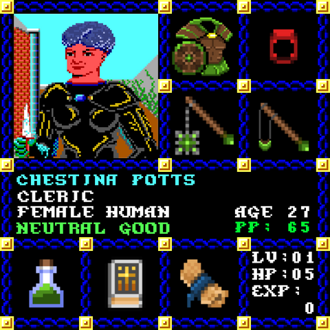 Chestina Potts is a Players Guild Genesis Series Adventurer #1537