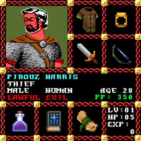 Pirouz Harris is a Players Guild Genesis Series Adventurer #1587