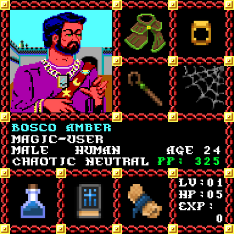 Bosco Amber is a Players Guild Genesis Series Adventurer #1597