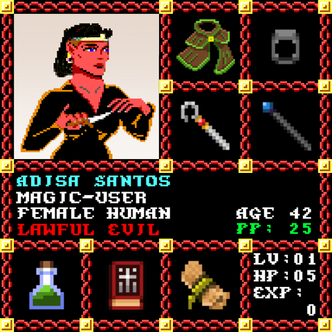 Adisa Santos is a Players Guild Genesis Series Adventurer #1619