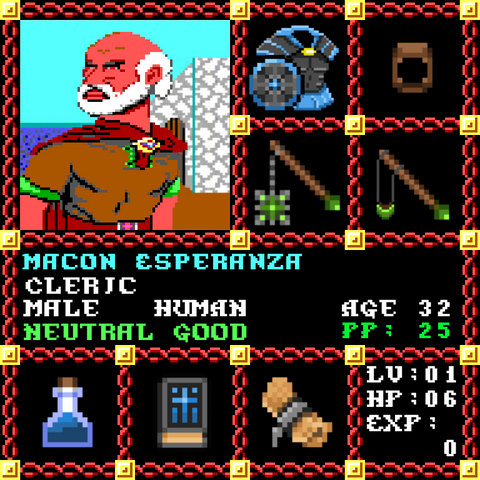 Macon Esperanza is a Players Guild Genesis Series Adventurer #1621