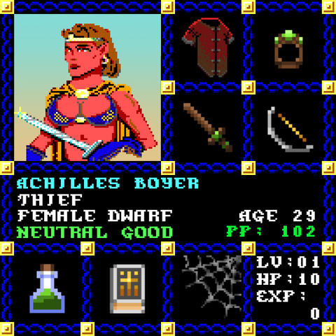 Achilles Boyer is a Players Guild Genesis Series Adventurer #1649