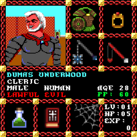 Dumas Underwood is a Players Guild Genesis Series Adventurer #1731