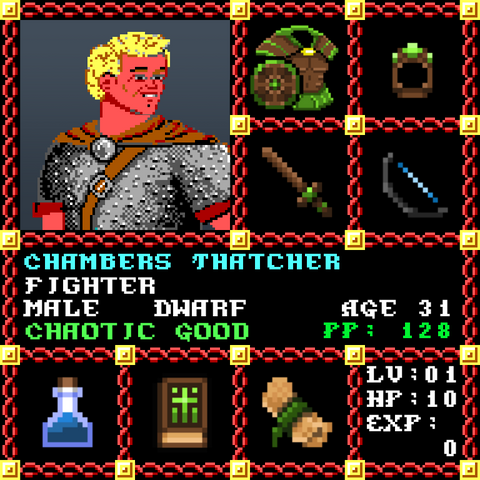 Chambers Thatcher is a Players Guild Genesis Series Adventurer #1745