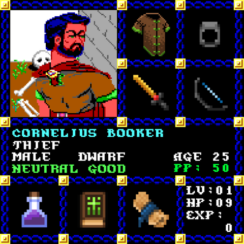 Cornelius Booker is a Players Guild Genesis Series Adventurer #1763