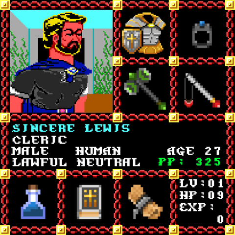 Sincere Lewis is a Players Guild Genesis Series Adventurer #1778