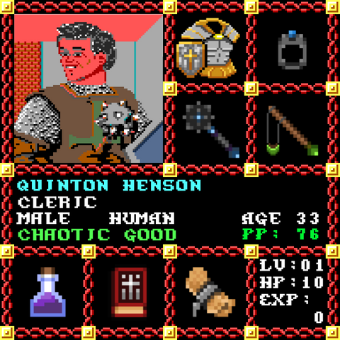 Quinton Henson is a Players Guild Genesis Series Adventurer #1891