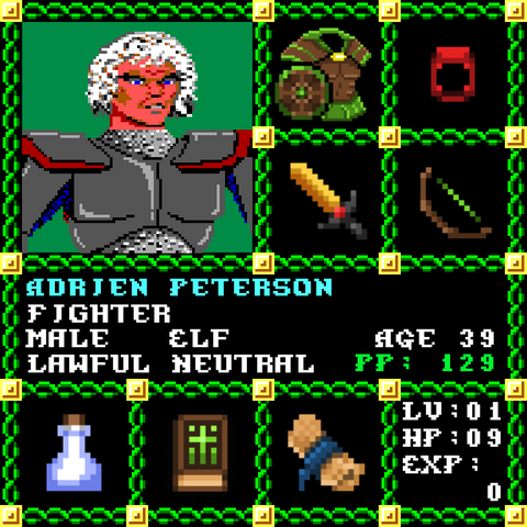 Adrien Peterson is a Players Guild Genesis Series Adventurer #1970