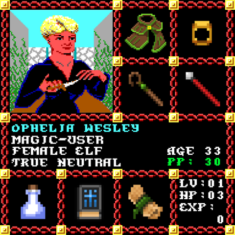 Ophelia Wesley is a Players Guild Genesis Series Adventurer #1980