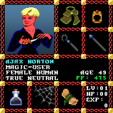 Ajax Horton is a Players Guild Genesis Series Adventurer #0727