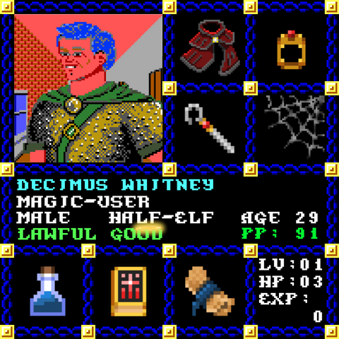 Decimus Whitney is a Players Guild Genesis Series Adventurer #0833