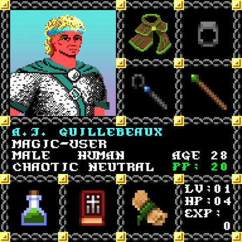AJ Guillebeaux is a Players Guild Genesis Series Adventurer #0875