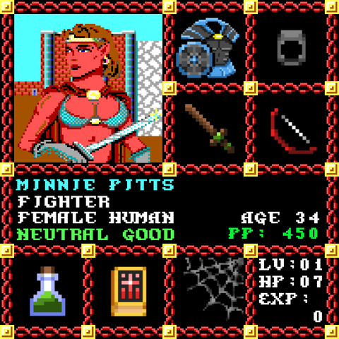 Minnie Pitts is a Players Guild Genesis Series Adventurer #0878