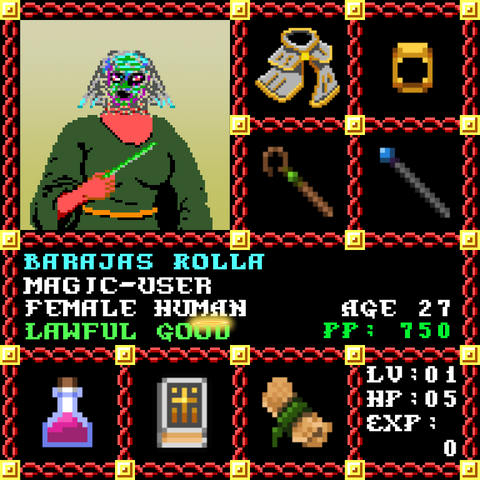 Barajas Rolla is a Players Guild Genesis Series Adventurer #0904