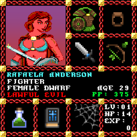 Rafaela Anderson is a Players Guild Genesis Series Adventurer #0905