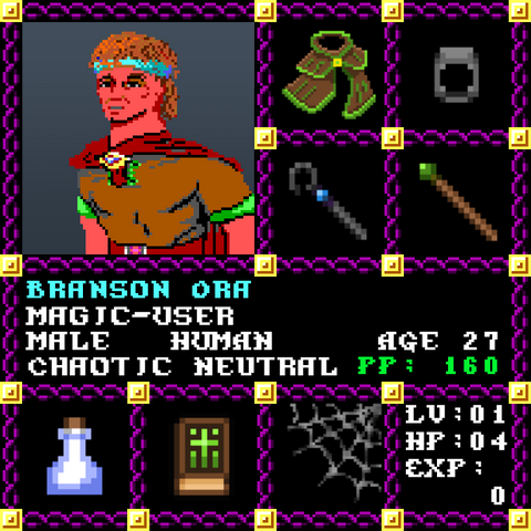 Branson Ora is a Players Guild Genesis Series Adventurer #0932