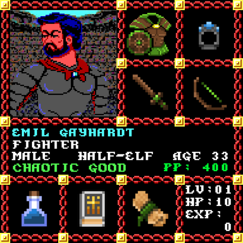 Emil Gayhardt is a Players Guild Genesis Series Adventurer #0935