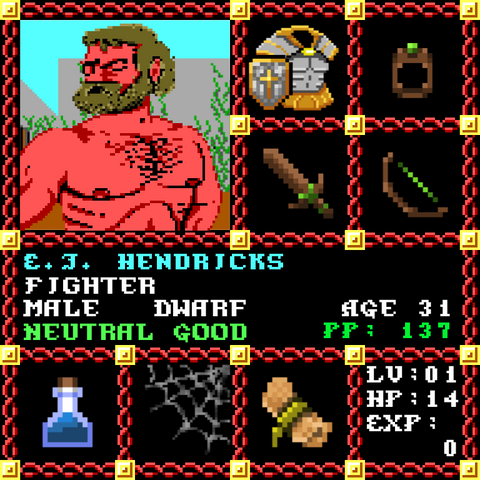 EJ Hendricks is a Players Guild Genesis Series Adventurer #0941