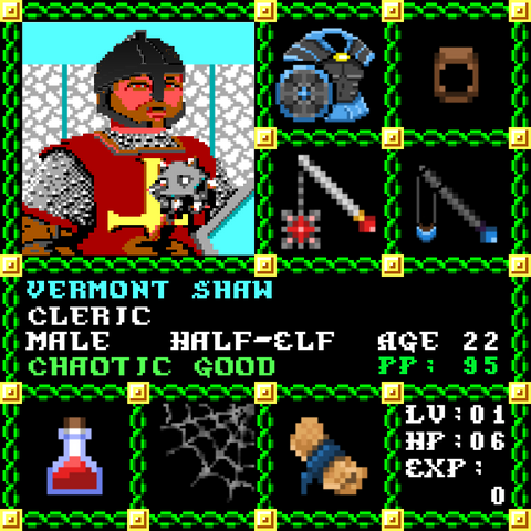 Vermont Shaw is a Players Guild Genesis Series Adventurer #0966