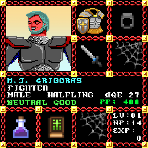 MJ Grigoras is a Players Guild Genesis Series Adventurer #0972